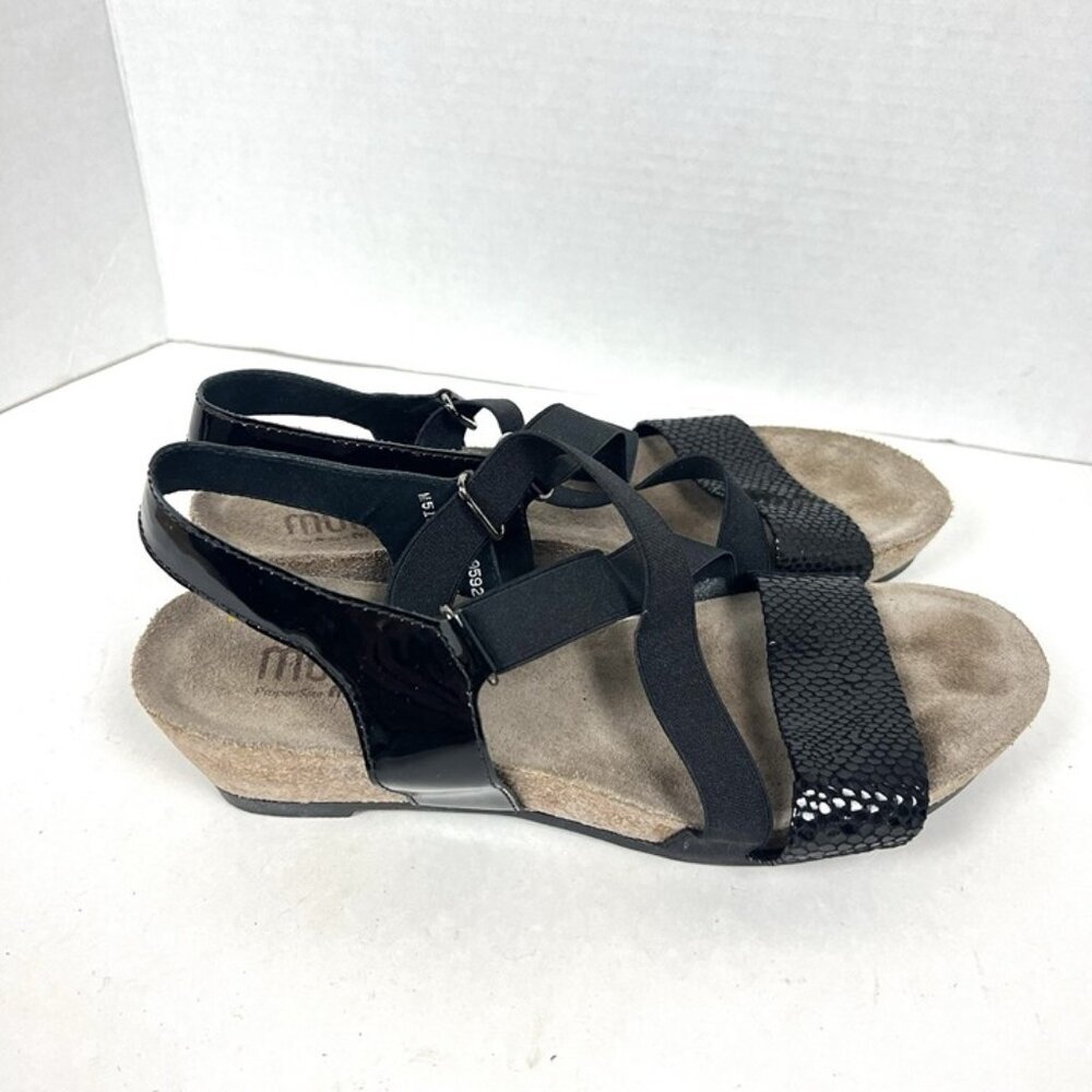 Women’s Munro‎ Lido Sandals sz 8.5 N Black Strappy Cork Walking Resort Wear Boho